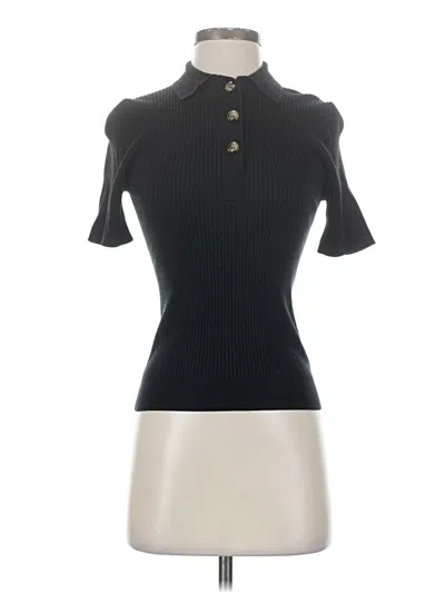 Pre-owned Tuckernuck Short Sleeve Top Black Mock Neckline Tops