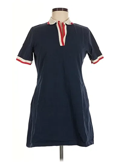 Pre-owned Tuckernuck Short Sleeve Top Blue Collared Neckline Tops
