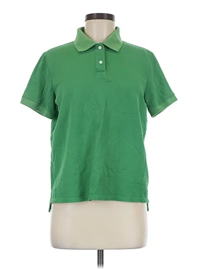 Pre-owned Tuckernuck Short Sleeve Top Green Collared Neckline Tops