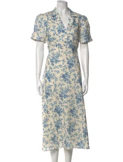 Pre-owned Tuckernuck Silk Midi Length Dress