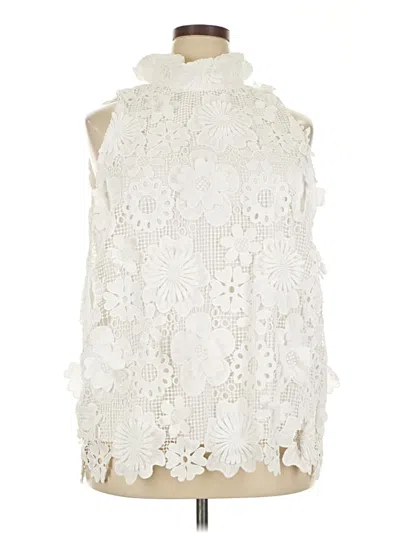 Pre-owned Tuckernuck Sleeveless Blouse In White