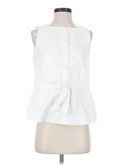 Pre-owned Tuckernuck Sleeveless Blouse In White