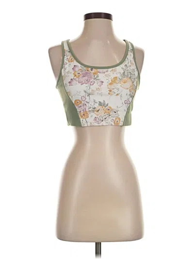Pre-owned Tuckernuck Tank Top Green Strapless Neckline Tops
