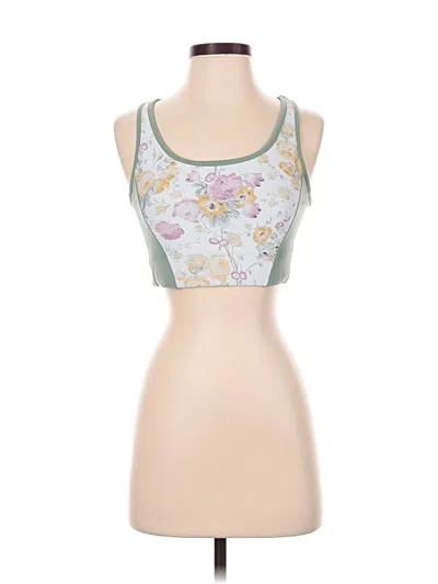 Pre-owned Tuckernuck Tank Top Green Strapless Neckline Tops