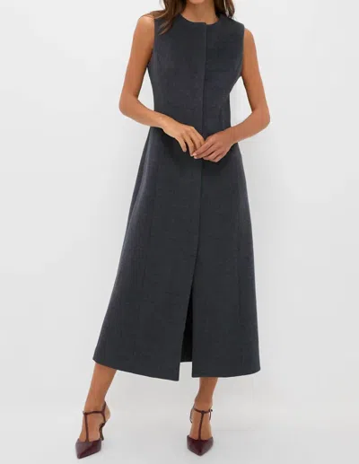 Tuckernuck Wool Rhoda Midi Dress In Gray In Black