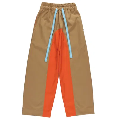 Tuckshop Men's Neutrals / Yellow / Orange Switching Easy Pants - Beige In Yellow/orange
