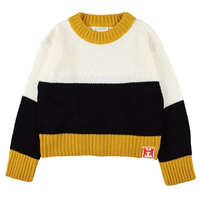 Tuckshop Women's Blue / Yellow / Orange Multicolor Sweater - Navy X Yellow In Blue/yellow/orange