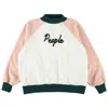 Tuckshop Women's Green / Pink / Purple Fleece Sweater - Pink X Green In Green/pink/purple