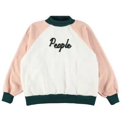 Tuckshop Women's Green / Pink / Purple Fleece Sweater - Pink X Green In Green/pink/purple