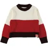 Tuckshop Women's Red / Brown / White Multicolor Sweater - Red X Brown In Red/brown/white