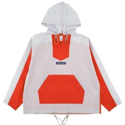 Tuckshop Women's Red Hood Smock Shirt - Orange