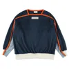 Tuckshop Women's White / Blue Shaggy Sweater - Navy In White/blue