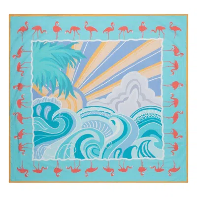 Tudadesign Women's Silk Scarf 140cm Waves