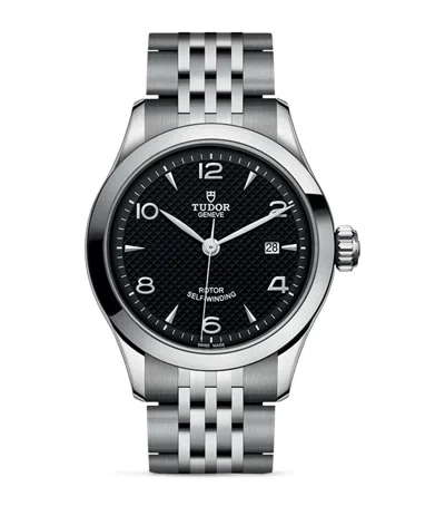 Tudor Womens Silver M91450-0004 1926 Stainless-steel And Diamond Automatic Watch In Black