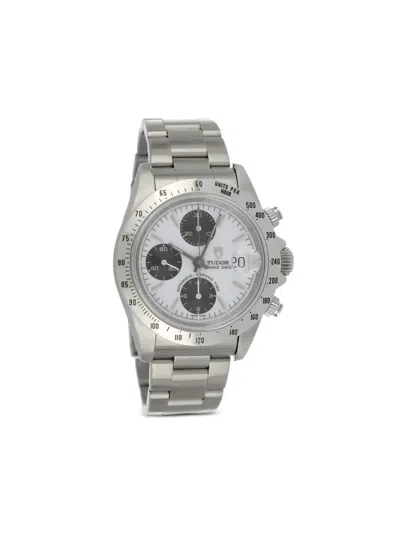 Pre-owned Tudor 2000  Prince Date Chrono 40mm In White