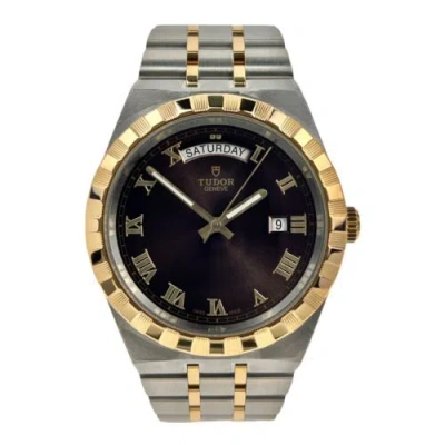 Pre-owned Tudor 2023+  Royal Brown Dial Two Tone Men's Automatic 41mm Watch B&p