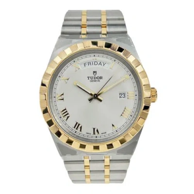 Pre-owned Tudor 2023  Royal Silver Dial Two Tone Steel & Gold Men's Watch W/ B&p