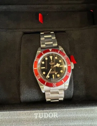 Pre-owned Tudor 2024  Black Bay Stainless Red Oyster 41mm Automatic Men's Watch 7941a1a0ru