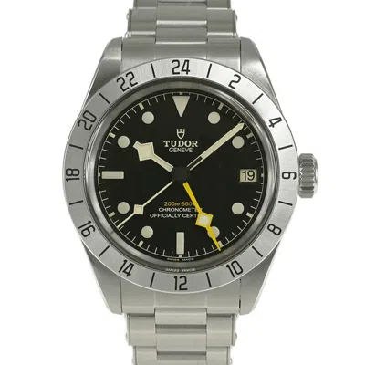 Pre-owned Tudor Bay Stainless Steel Wristwatch () In Black