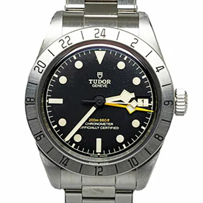 Pre-owned Tudor Bay Stainless Steel Wristwatch () In Black