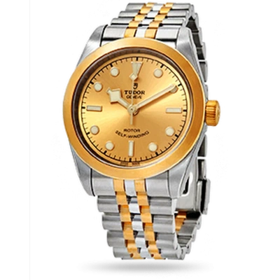 Tudor Black Bay 32 Automatic Champagne Dial Two-tone Yellow Gold Ladies Watch M79583-0002 In Metallic