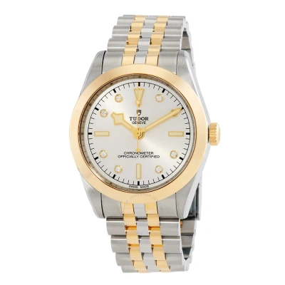 Tudor Black Bay 39 Automatic Chronometer Diamond Silver Dial Men's Watch M79663-0007 In Black / Gold / Gold Tone / Silver / Yellow