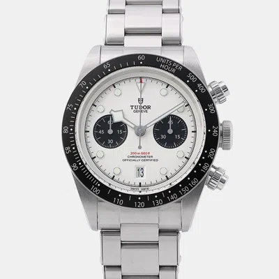 Pre-owned Tudor Black Bay 79360n White Stainless Steel Automatic Men's Watch 41mm