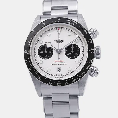 Pre-owned Tudor Black Bay 79360n White Stainless Steel Automatic Men Wristwatch 41mm