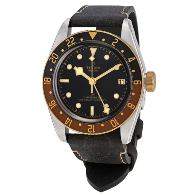 Tudor Black Bay Automatic Chronometer Black Dial Root Beer Bezel Men's Watch M79833mn-0003 In Black / Brown / Gold / Gold Tone / Yellow