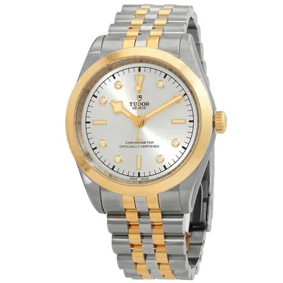 Tudor Black Bay Automatic Chronometer Diamond Silver Dial Men's Watch M79683-0007 In White