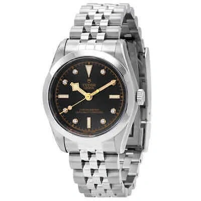 Pre-owned Tudor Black Bay Automatic Diamond Anthracite Dial Ladies Watch M79600-0004