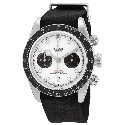 Tudor Black Bay Chrono Chronograph White Dial Men's Watch M79360n-0008 In Black / White