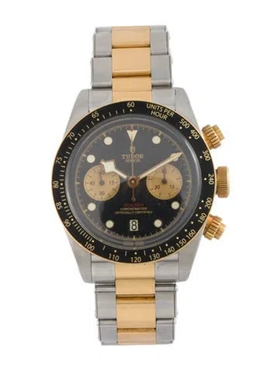 Pre-owned Tudor Black Bay Chrono S&g Watch, 41mm In Multicolor