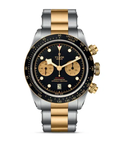Tudor Black Bay Chrono Stainless Steel And Yellow Gold Watch In Metallic