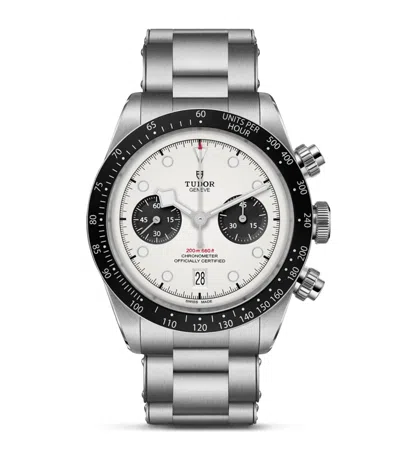 Tudor Black Bay Chrono Stainless Steel Watch In White