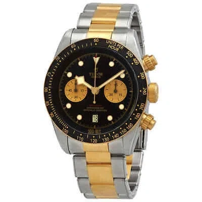 Pre-owned Tudor Black Bay Chronograph S&g Automatic Black Dial Men's Watch 79363n-0001