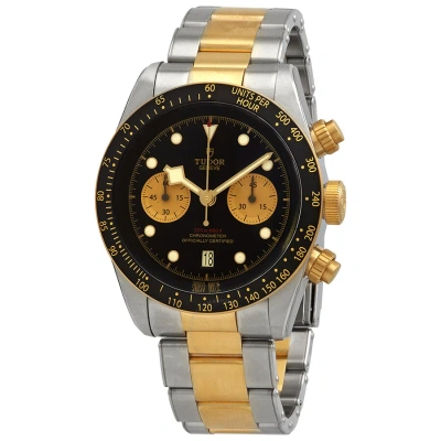Tudor Black Bay Chronograph S&g Automatic Black Dial Men's Watch 79363n-0001 In Black / Gold / Gold Tone / Yellow