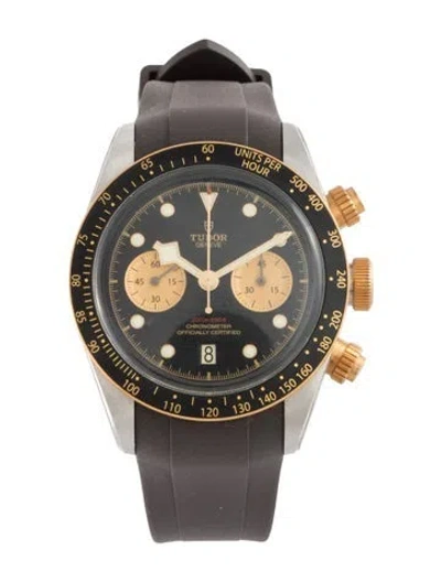 Pre-owned Tudor Black Bay Chronograph Watch, 41mm In Multi