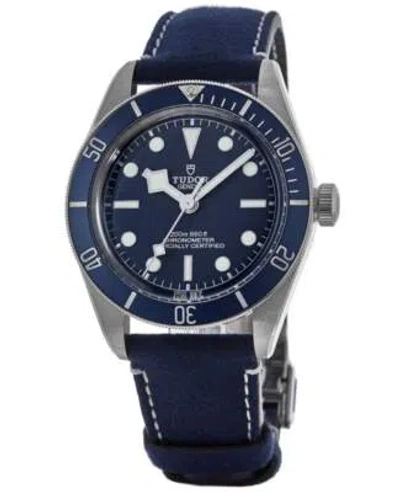 Pre-owned Tudor Black Bay Fifty-eight Blue Dial Leather Strap Men's Watch M79030b-0002