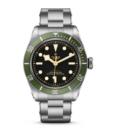 Tudor Black Bay Harrods Exclusive Stainless Steel Automatic Watch In Green