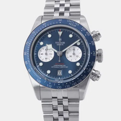 Pre-owned Tudor Black Bay M79360b-0002 Automatic Blue Stainless Steel Men's Wristwatch 41 Mm