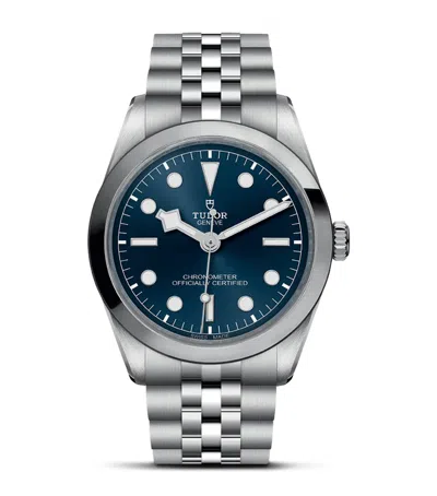 Tudor Stainless Steel Black Bay Watch In Metallic