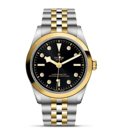 Tudor Black Bay Stainless Steel, Yellow Gold And Diamond Watch In Gray