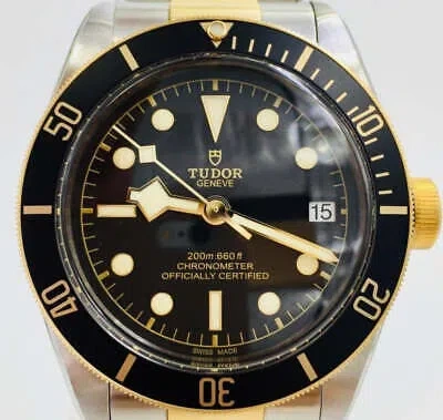 Pre-owned Tudor Black Bay S&g 41mm Heritage Bracelet Steel/gold Refm79733n-0008