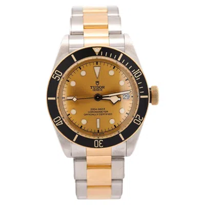 Pre-owned Tudor Black Bay S&g Two-tone Champagne Dial Automatic Diver Watch Full Set
