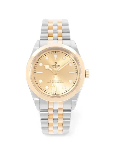 Pre-owned Tudor Black Bay Snowflake 41mm Watch In Gold