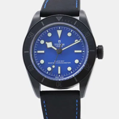 Pre-owned Tudor Black Ceramic Black Bay 79210cnu Automatic Men's Wristwatch 41 Mm