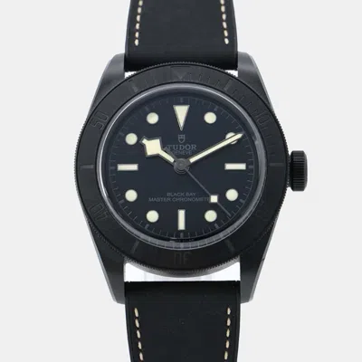Pre-owned Tudor Black Ceramic Black Bay M79210cnu-0001 Automatic Men's Wristwatch 41 Mm