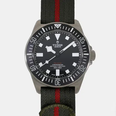Pre-owned Tudor Black Titanium Pelagos M25717n-0001 Men's Watch 42 Mm
