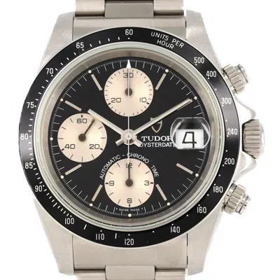 Pre-owned Tudor Chrono Time Stainless Steel Wristwatch ()